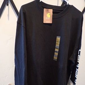 Mens Carhartt Long-sleeve Black t-shirt, size L